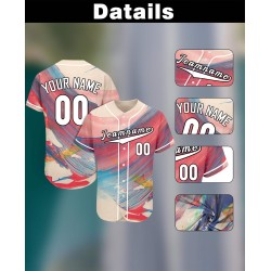 Custom Pinstripe Baseball Jersey Breathable Sportswear with Plus Size Option Personalized Name and Number Shirts for Men Women