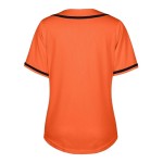 Women's Breathable Plus Size Baseball/Softball Jersey Shirt Button-Down Short Sleeve Hip Hop Active Hipster Shirts