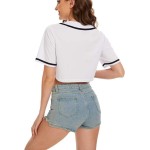 Comfortable Crop Top Baseball Jersey Women's Sportswear Uniform Shirts Plus Size Sublimation Breathable Design