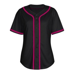 OEM Sublimation Baseball Shirt Embroidery Printed Logo Summer Versatile Customizable Design Women Black Baseball Jerseys
