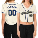 Custom Color Text Baseball Jersey for Women Teen Girls Crop Top Sports Wear Softball Cricket Shirt with Sublimation Printing