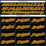 Custom Black Black-Old Gold Authentic Embroidered Sublimated Jersey Baseball Jersey Custom Black Black-Old Gold Authentic Embroidered Sublimated Jersey Baseball Jersey