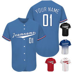 Custom Full Button Stripe Sports Jersey Breathable Baseball Shirt Jerseys Uniforms Plus Size Feature for Sports Enthusiasts