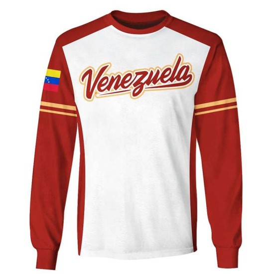 Baseball Softball Wear Venezuela Baseball Uniform Custom Version Zipper Hoodie and Long Sleeves Baseball Softball Wear Venezuela Baseball Uniform Custom Version Zipper Hoodie and Long Sleeves