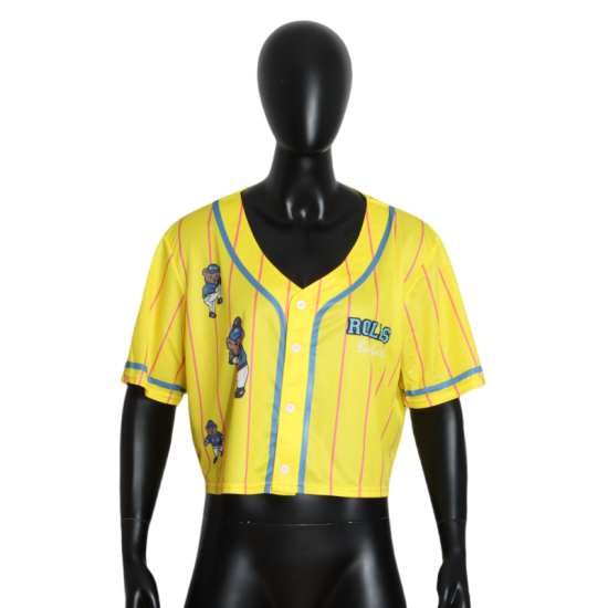 Women's Button Down V-Neck Blouse Soft Short Sleeves Sportswear Jersey for Baseball Softball Breathable Design for Large Orders