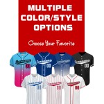 Custom Pinstripe Baseball Jersey Breathable Sportswear with Plus Size Option Personalized Name and Number Shirts for Men Women