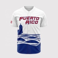 2023 WBC Baseball Shirts High Quality Francisco Lindor Puerto Rico National Baseball World Classic Jersey