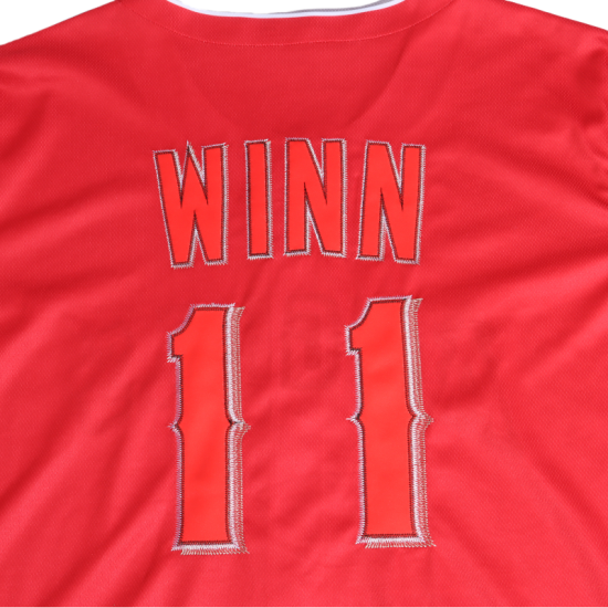 Wholesale Custom Logo New Style Red Embroidery Baseball Jersey V-Neck Adult Shirt in S-XXXL Sizes Sublimation Printed OEM/ODM