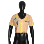 Women's Button Down V-Neck Blouse Soft Short Sleeves Sportswear Jersey for Baseball Softball Breathable Design for Large Orders