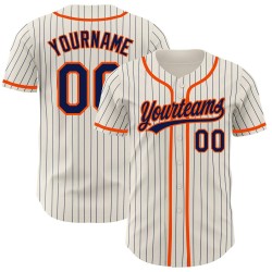 OEM Breathable Pinstripe Baseball Jersey Printed Stitched Personalized Name Number Full-button V-neck Short Sleeve Baseball
