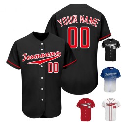 Custom Full Button Stripe Sports Jersey Breathable Baseball Shirt Jerseys Uniforms Plus Size Feature for Sports Enthusiasts