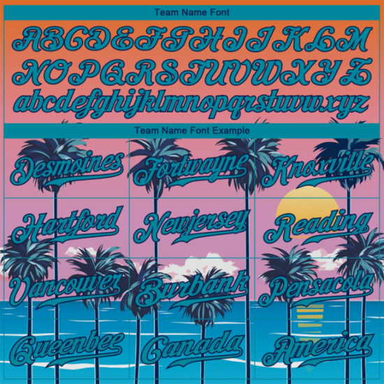 Custom Sublimated Unisex Baseball Jersey Tropical Wind Belt Style Pattern Breathable Comfortable Baseball Uniform