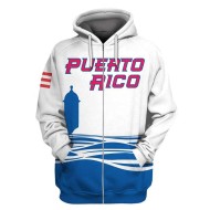 Baseball Softball Wear Puerto Rico Baseball Uniform Custom Version Zipper Hoodie and Long Sleeves