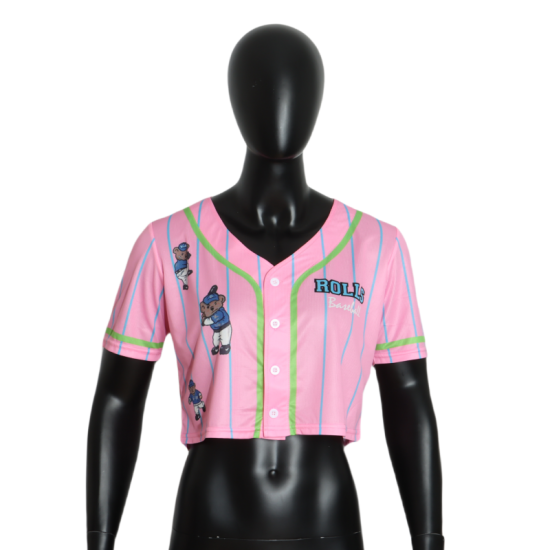 Women's Button Down V-Neck Blouse Soft Short Sleeves Sportswear Jersey for Baseball Softball Breathable Design for Large Orders