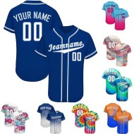 Custom Digital Print Breathable Plus Size Baseball Jerseys Team Sport Uniform Anti-Bacterial Quick Dry Polyester