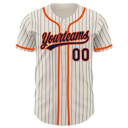 OEM Breathable Pinstripe Baseball Jersey Printed Stitched Personalized Name Number Full-button V-neck Short Sleeve Baseball
