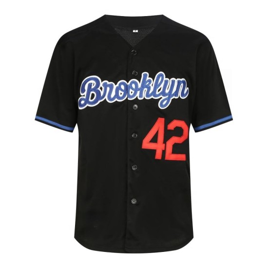 Customized High Quality Unisex Number 42 Baseball Jersey Digital Print Retro Breathable Anti-Bacterial 100% Polyester Plus Size Customized High Quality Unisex Number 42 Baseball Jersey Digital Print Retro Breathable Anti-Bacterial 100% Polyester Plus Size