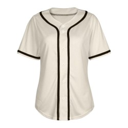 Wholesale Customized Women's Softball and Baseball Jerseys Button Down Blank Softball Jersey Short Sleeve Baseball Shirt