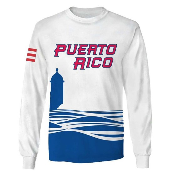 Baseball Softball Wear Puerto Rico Baseball Uniform Custom Version Zipper Hoodie and Long Sleeves Baseball Softball Wear Puerto Rico Baseball Uniform Custom Version Zipper Hoodie and Long Sleeves