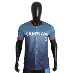 Wholesale Custom Logo Sublimation Baseball Jersey for Men Comfortable Plus Size Uniform in Colorful Blue Wholesale Custom Logo Sublimation Baseball Jersey for Men Comfortable Plus Size Uniform in Colorful Blue