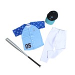 Custom Logo Sublimated Button Down Baseball Jersey Breathable Children's Baseball Uniform-Set of Shirt & Pants Custom Logo Sublimated Button Down Baseball Jersey Breathable Children's Baseball Uniform-Set of Shirt & Pants