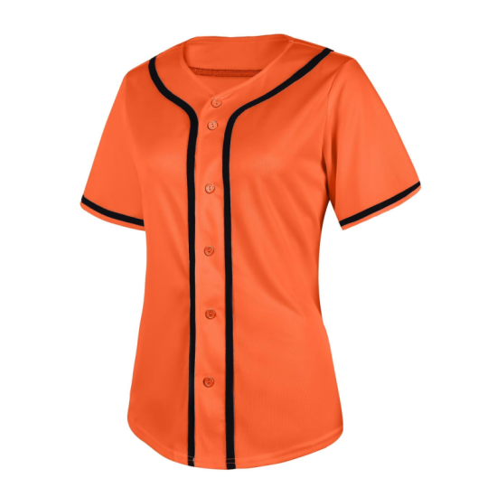 Women's Breathable Plus Size Baseball/Softball Jersey Shirt Button-Down Short Sleeve Hip Hop Active Hipster Shirts