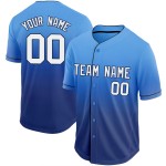 Customized Breathable Blue Button-Down Team Baseball Jersey T-Shirts Uniform for Baseball & Softball Players Customized Breathable Blue Button-Down Team Baseball Jersey T-Shirts Uniform for Baseball & Softball Players