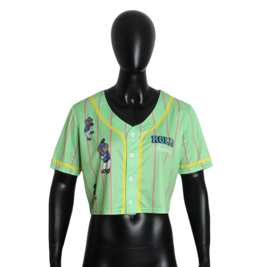 Women's Button Down V-Neck Blouse Soft Short Sleeves Sportswear Jersey for Baseball Softball Breathable Design for Large Orders