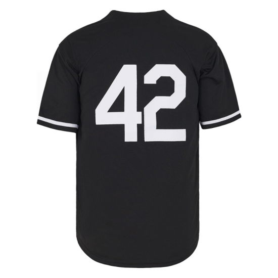 OEM ODM Custom Logo Men's Black Baseball Jersey #42 Vintage Embroidered Retro Hip Hop Style Stitched Uniform