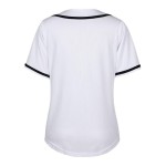 Hot Sale Custom Breathable Plus Size Polyester Sublimation Baseball Jerseys Button V-Neck Women's Short Sleeve Uniform